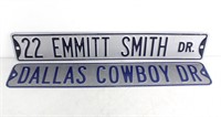 Metal Emmitt Smith & Dallas Cowboys DR Signs