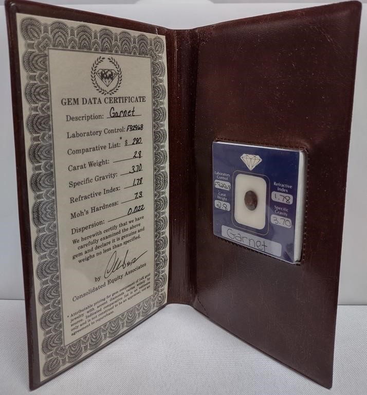 2.8 Carat Garnet W/Certificate