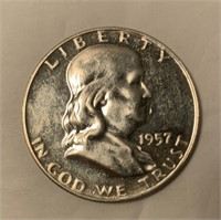 1957 P Franklin Half Dollar