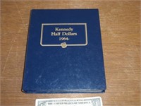 Kennedy Half Dollar Book 1964- w/ 20 Half Dollars