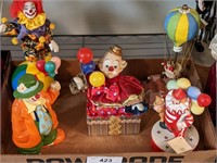 ASSORTED CLOWN FIGURINES, SOME MUSICAL