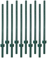 VASGOR 6ft Metal Fence Post - 10 Pack