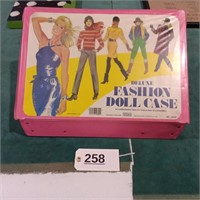 Deluxe Fashion Doll Case w/ Barbie Dolls