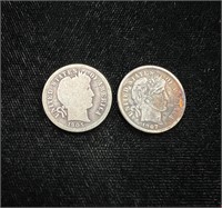 1905 S & 1907 Barber Dimes