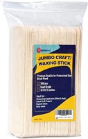 100 Piece Large Jumbo Wooden Craft Sticks (6" x 3