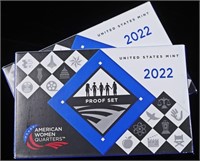 (2) 2022 AMERICAN WOMEN QUARTERS PROOF SETS