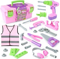 Pink Kids Tool Set with Drill  Age 3+
