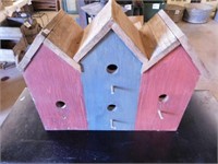 Wooden birdhouse décor, 18" x 7" x 14"