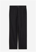 Size 29 Relaxed Fit Linen-blend Pants - black -