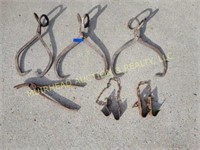 ICE TONGS, HOBBLES,