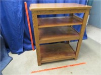 rolling oak utility stand (has added shelf)