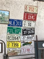 Antique Iowa & Canada License Plates
