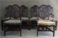 SET OF 6 FEDERAL STYLE CHAIRS, 2 ARM & 4 SIDE