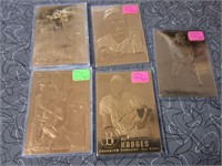 24k gold plated Baseball card lot