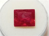 OF) 7.25 carat red gemstone