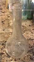 Vintage Clear Glass Beer Liquor Bottle