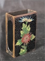 VTG Cloisonné Match Box Holder