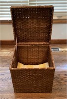 Wicker storage box