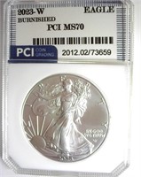 2023-W Silver Eagle PCI MS70 Burnished