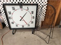Unique Standing Clock And Metal Stand