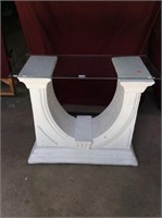 Chalk Ware Arch Glass Top Table