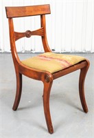 Regency Style Upholstered Side Chair