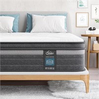 TeQsli 10in Gel Memory Foam Hybrid Mattress, Full