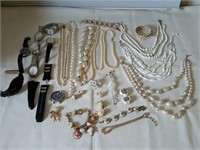 Costume Jewelry - watches, beads and pearls