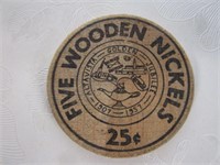 Wooden Nickel - Aug 21 1957 - Altavista, VA