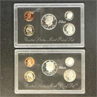 US Coins 2 X 1997 Silver Proof Sets, in boxes