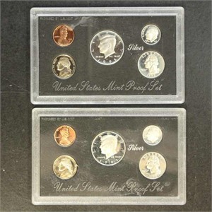 US Coins 2 X 1997 Silver Proof Sets, in boxes