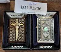 2X BID - 2 NOS ZIPPO LIGHTERS