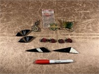(11 PCS) ASSORTED BROOCHES - 3 MATCHING SETS &