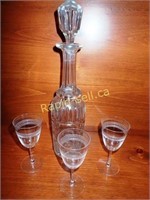 Antique Decanter & Stemware