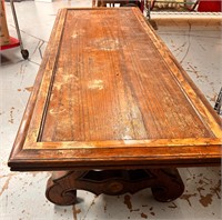 Wooden Coffee Table with Scroll look legs