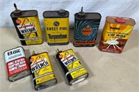 7pcs- Vintage Oil & fluid cans