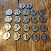 (22) 1979 Susan B Anthony $1 Coins / Wide Rim