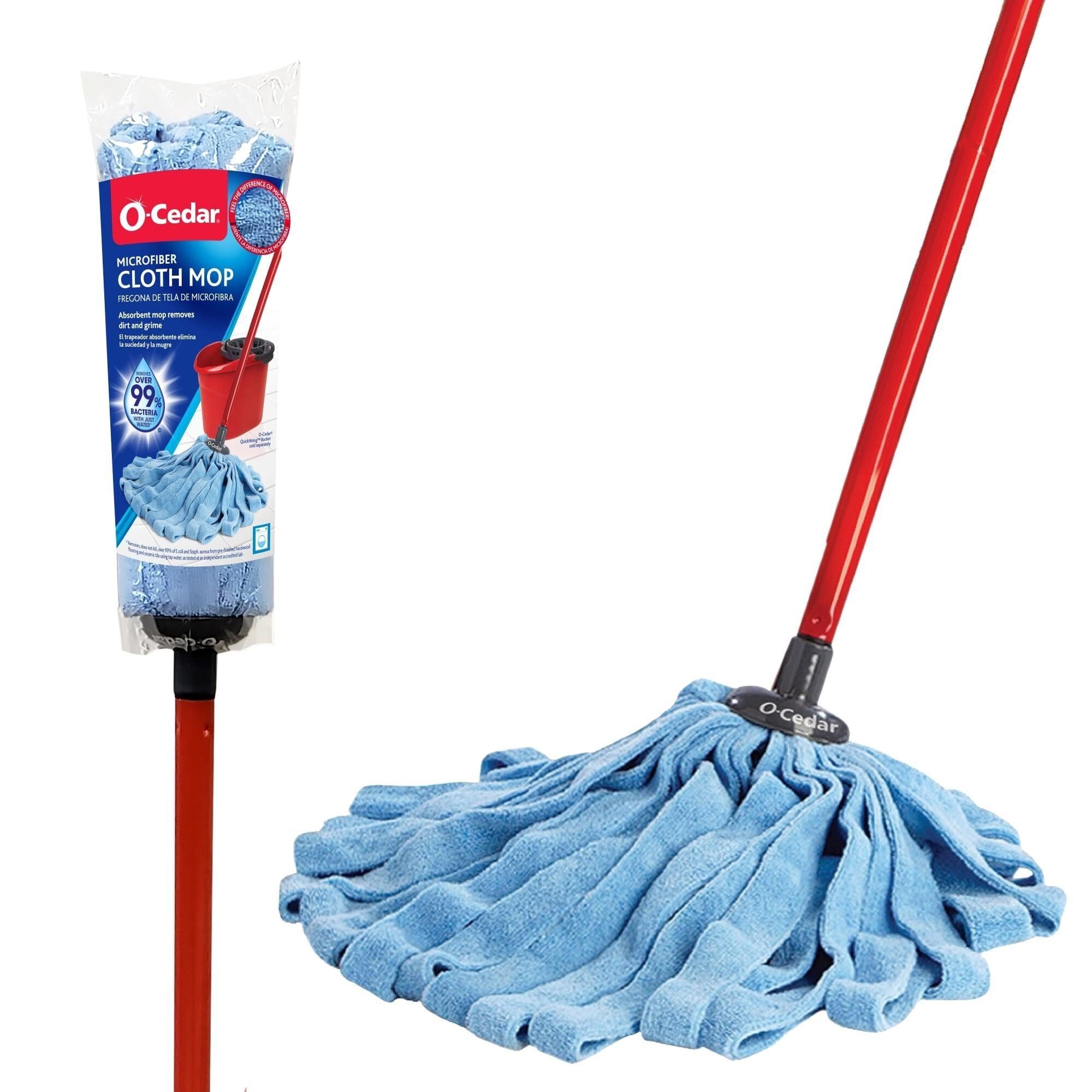 O-Cedar Microfiber Cloth Wet Mop,Blue/Red