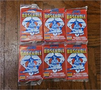 1988 Score Major League Baseball Card Packs x 6