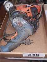 2 CORDED ELECTRIC DRILLS BLACK & DECKER & OTHER