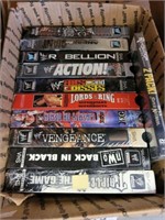 TRAY OF ASSORTED WRESTLING VHS