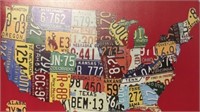 NEW METAL SIGN, License plate shaped states, very