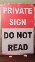 New DO NOT READ metal sign 8x12