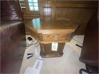 Octogan Side Table-1 Drawer 1 Door 24"