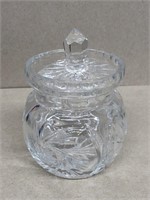 Crystal glass sugar jar