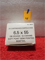 Century Arms 6.5x55 139gr 20rnds
