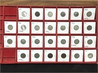 Collection of 26 Antique Liberty V Nickel Coins