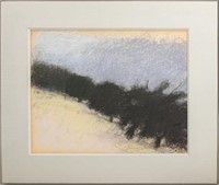 Wolf Kahn "Row of Trees" Pastel on Paper