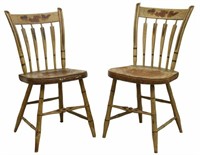 (2) AMERICAN PAINTED ARROW-BACK WINDSOR CHAIRS