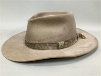 Thomas Cook Felt Drover Hat with Rattlesnake Skin